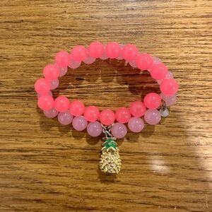 CREWCUTS Pink Pineapple Charm Bracelet